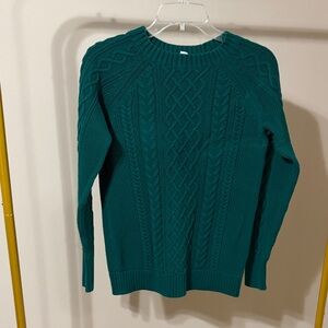 GAP Teal Cable Knit Sweater